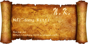 Nádasy Kitti névjegykártya